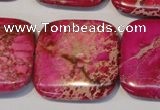 CDI627 15.5 inches 30*30mm square dyed imperial jasper beads