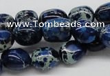 CDI63 16 inches 12*15mm nuggets dyed imperial jasper beads wholesale