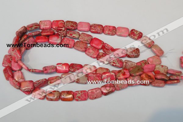 CDI631 15.5 inches 12*16mm rectangle dyed imperial jasper beads