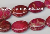 CDI645 15.5 inches 13*18mm oval dyed imperial jasper beads