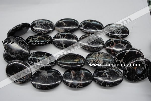 CDI680 15.5 inches 30*40mm oval dyed imperial jasper beads