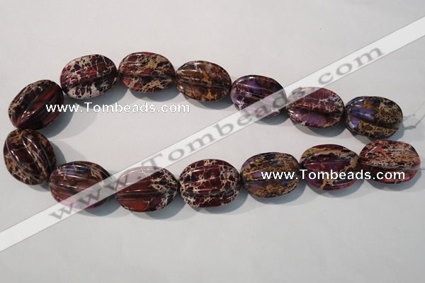 CDI701 15.5 inches 22*28mm star fruit shaped dyed imperial jasper beads