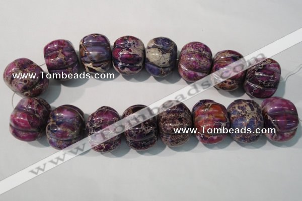 CDI702 15.5 inches 26*32mm pumpkin dyed imperial jasper beads