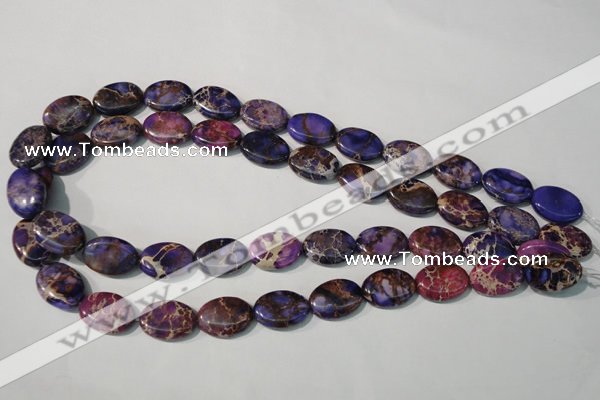 CDI711 15.5 inches 13*18mm oval dyed imperial jasper beads