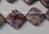 CDI720 15.5 inches 18*18mm diamond dyed imperial jasper beads