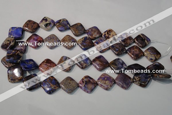 CDI720 15.5 inches 18*18mm diamond dyed imperial jasper beads