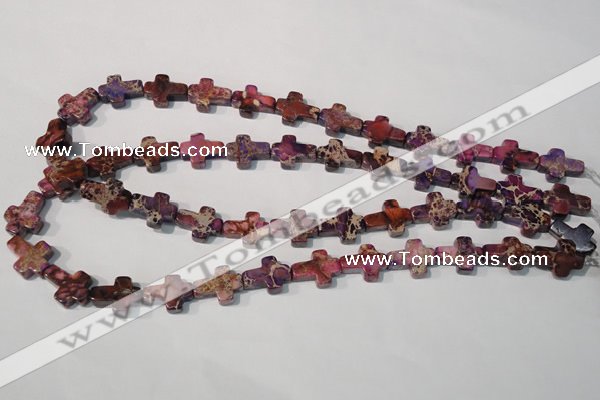 CDI722 15.5 inches 12*16mm cross dyed imperial jasper beads