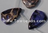 CDI724 Top-drilled 16*24mm flat teardrop dyed imperial jasper beads