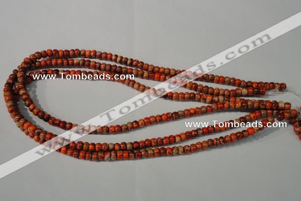 CDI731 15.5 inches 4*6mm rondelle dyed imperial jasper beads