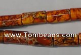 CDI738 15.5 inches 8*16mm tube dyed imperial jasper beads