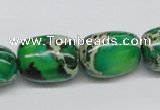 CDI74 16 inches 15*20mm nuggets dyed imperial jasper beads wholesale