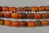 CDI740 15.5 inches 5*8mm drum dyed imperial jasper beads