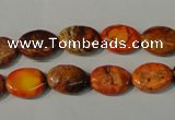 CDI750 15.5 inches 12*14mm oval dyed imperial jasper beads