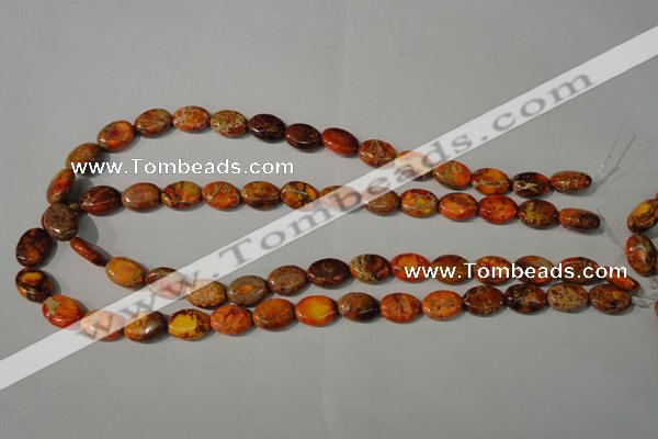 CDI750 15.5 inches 12*14mm oval dyed imperial jasper beads