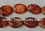 CDI751 15.5 inches 13*18mm oval dyed imperial jasper beads