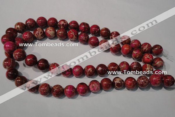 CDI762 15.5 inches 14mm round dyed imperial jasper beads