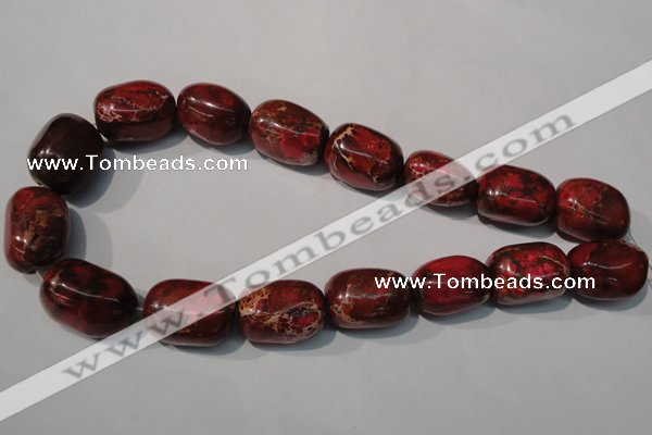 CDI771 15.5 inches 18*25mm nuggets dyed imperial jasper beads