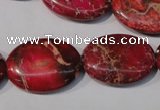 CDI783 15.5 inches 18*25mm oval dyed imperial jasper beads