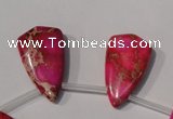 CDI798 Top-drilled 16*27mm flat teardrop dyed imperial jasper beads