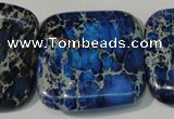 CDI903 15.5 inches 34*34mm square dyed imperial jasper beads