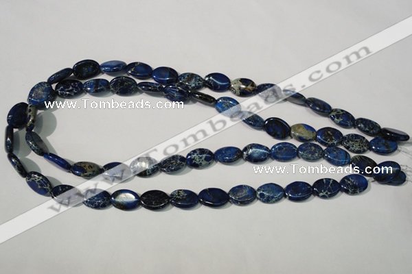 CDI913 15.5 inches 10*14mm oval dyed imperial jasper beads