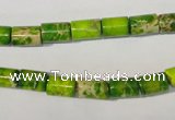 CDI919 15.5 inches 6*8mm tube dyed imperial jasper beads