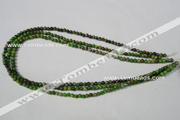 CDI920 15.5 inches 4mm round dyed imperial jasper beads