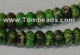 CDI927 15.5 inches 6*10mm rondelle dyed imperial jasper beads