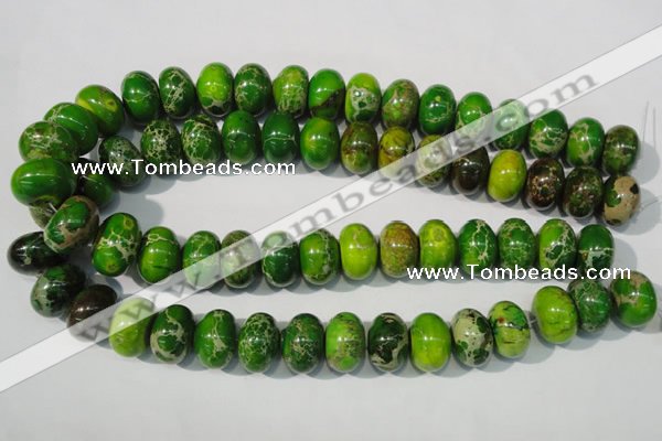 CDI928 15.5 inches 12*18mm rondelle dyed imperial jasper beads