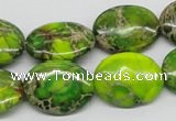 CDI93 16 inches 15*20mm oval dyed imperial jasper beads wholesale