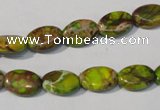 CDI939 15.5 inches 8*12mm oval dyed imperial jasper beads