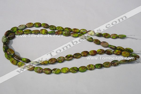 CDI939 15.5 inches 8*12mm oval dyed imperial jasper beads