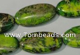 CDI941 15.5 inches 15*30mm oval dyed imperial jasper beads