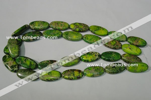 CDI941 15.5 inches 15*30mm oval dyed imperial jasper beads