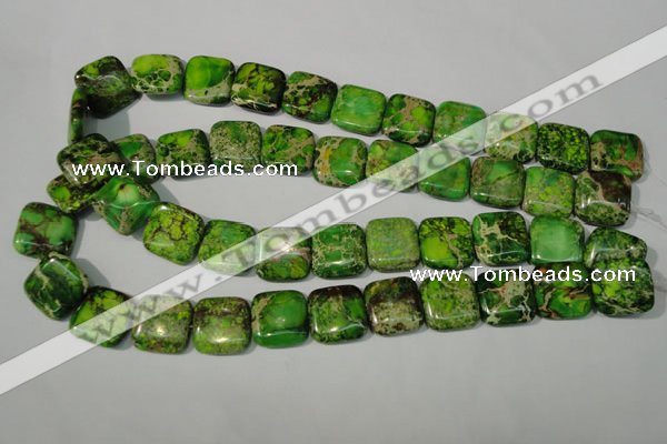 CDI946 15.5 inches 18*18mm square dyed imperial jasper beads