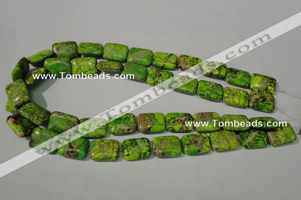 CDI949 15.5 inches 15*20mm rectangle dyed imperial jasper beads