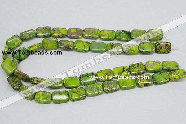 CDI95 16 inches 13*18mm rectangle dyed imperial jasper beads wholesale