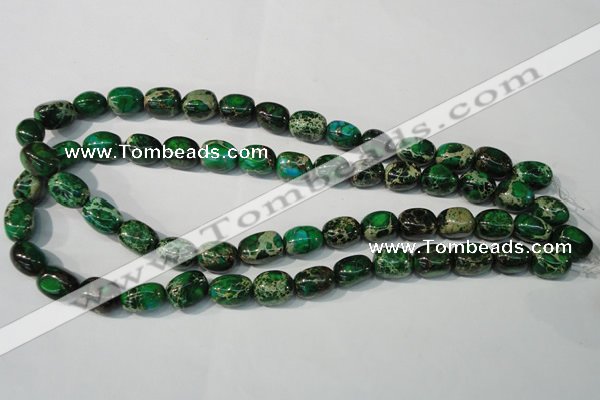 CDI960 15.5 inches 10*13mm nuggets dyed imperial jasper beads