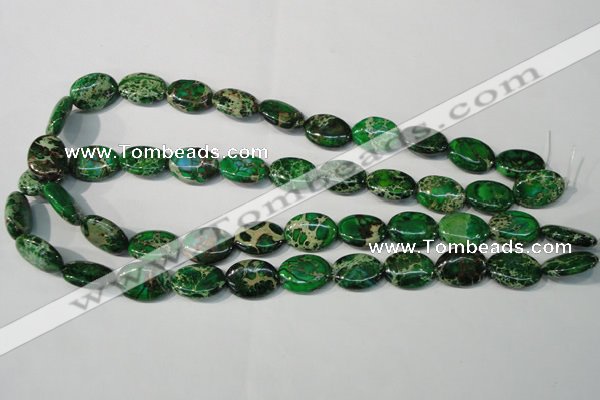 CDI972 15.5 inches 13*18mm oval dyed imperial jasper beads