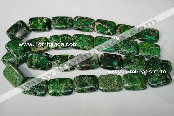 CDI975 15.5 inches 22*30mm rectangle dyed imperial jasper beads