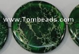CDI977 15.5 inches 45mm flat round dyed imperial jasper beads