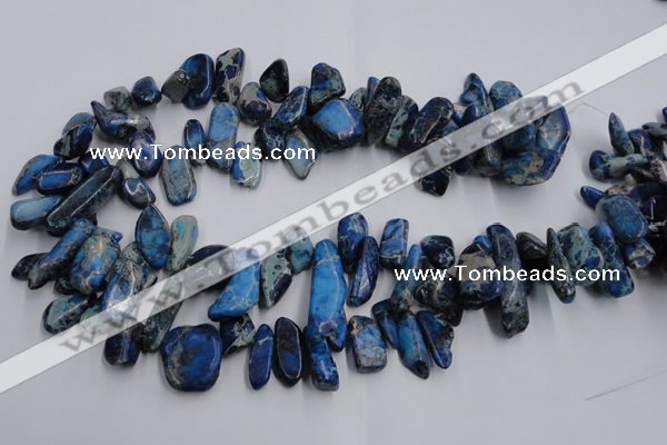 CDI986 15.5 inches 8*20mm - 10*35mm dyed imperial jasper chips beads