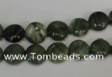 CDJ26 15.5 inches 10mm flat round Canadian jade beads wholesale