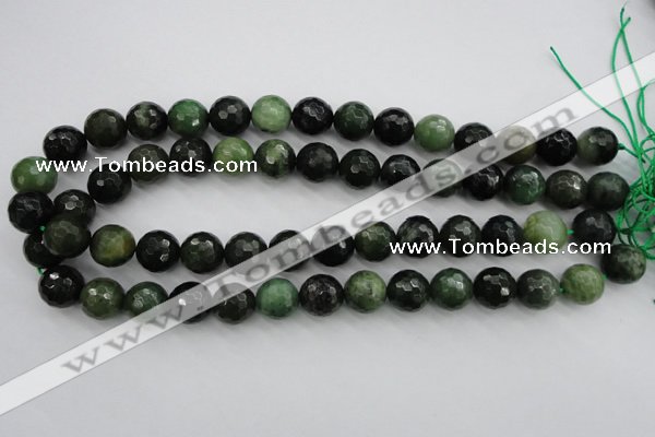 CDJ265 15.5 inches 14mm faceted round Canadian jade beads wholesale