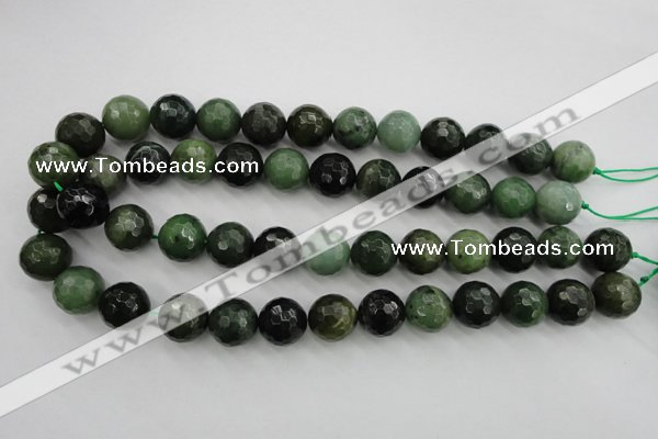 CDJ266 15.5 inches 16mm faceted round Canadian jade beads wholesale