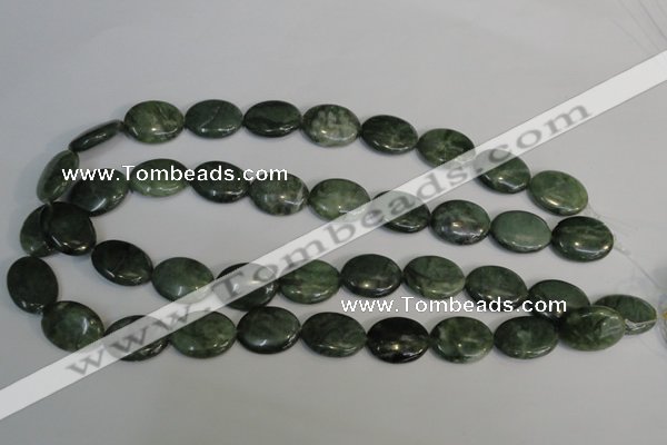 CDJ28 15.5 inches 15*20mm oval Canadian jade beads wholesale