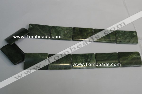 CDJ36 15.5 inches 25*35mm flat tube Canadian jade beads wholesale