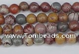 CDJ400 15.5 inches 4mm round sonoran dendritic jasper beads