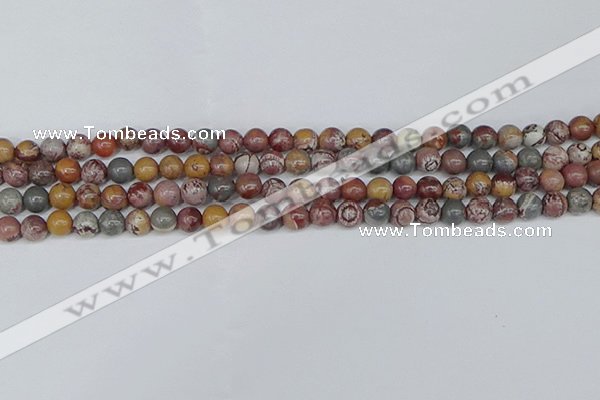 CDJ401 15.5 inches 6mm round sonoran dendritic jasper beads