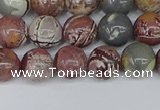 CDJ402 15.5 inches 8mm round sonoran dendritic jasper beads